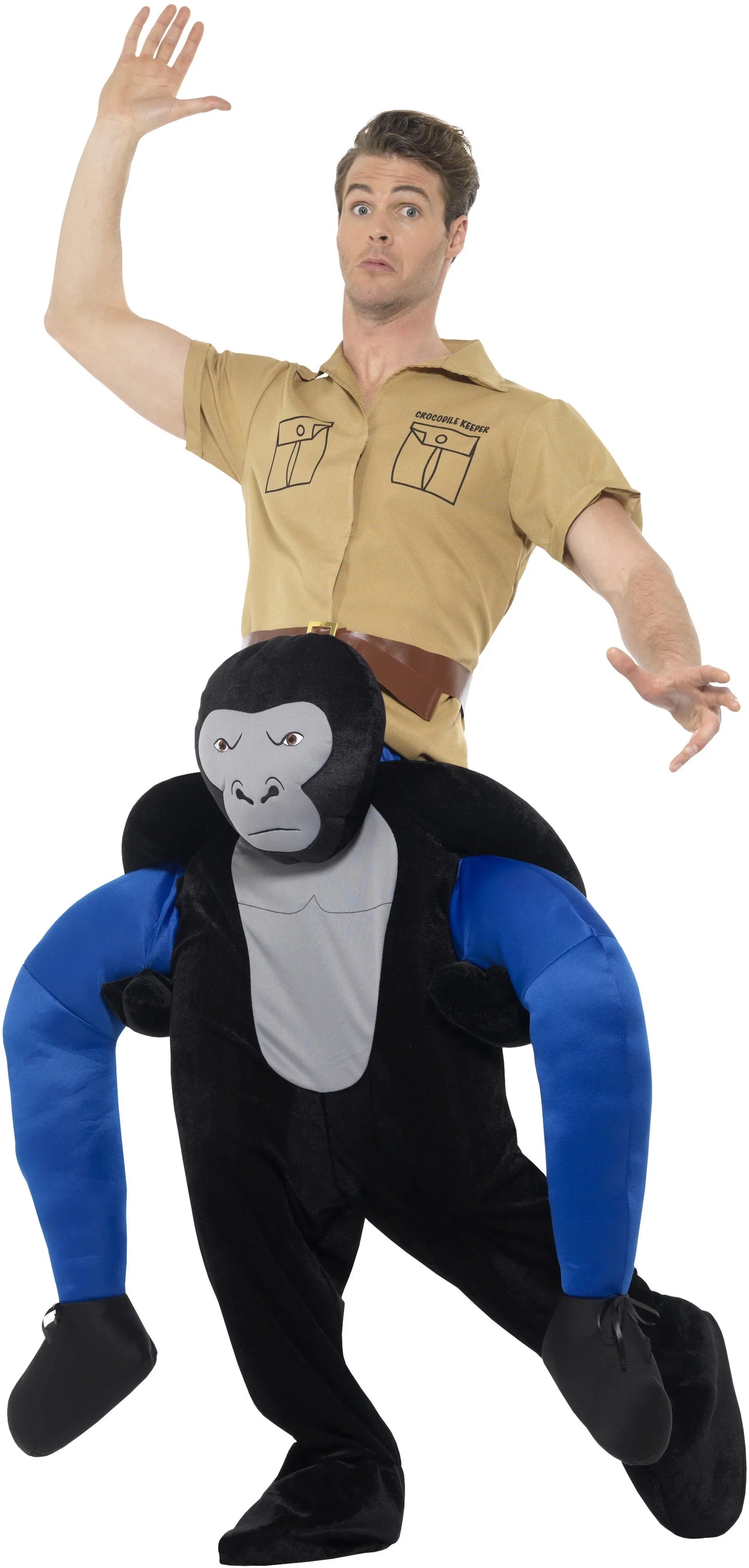 Disfraz de Gorila con Explorador a Hombros Disfraces a Hombros Smiffys