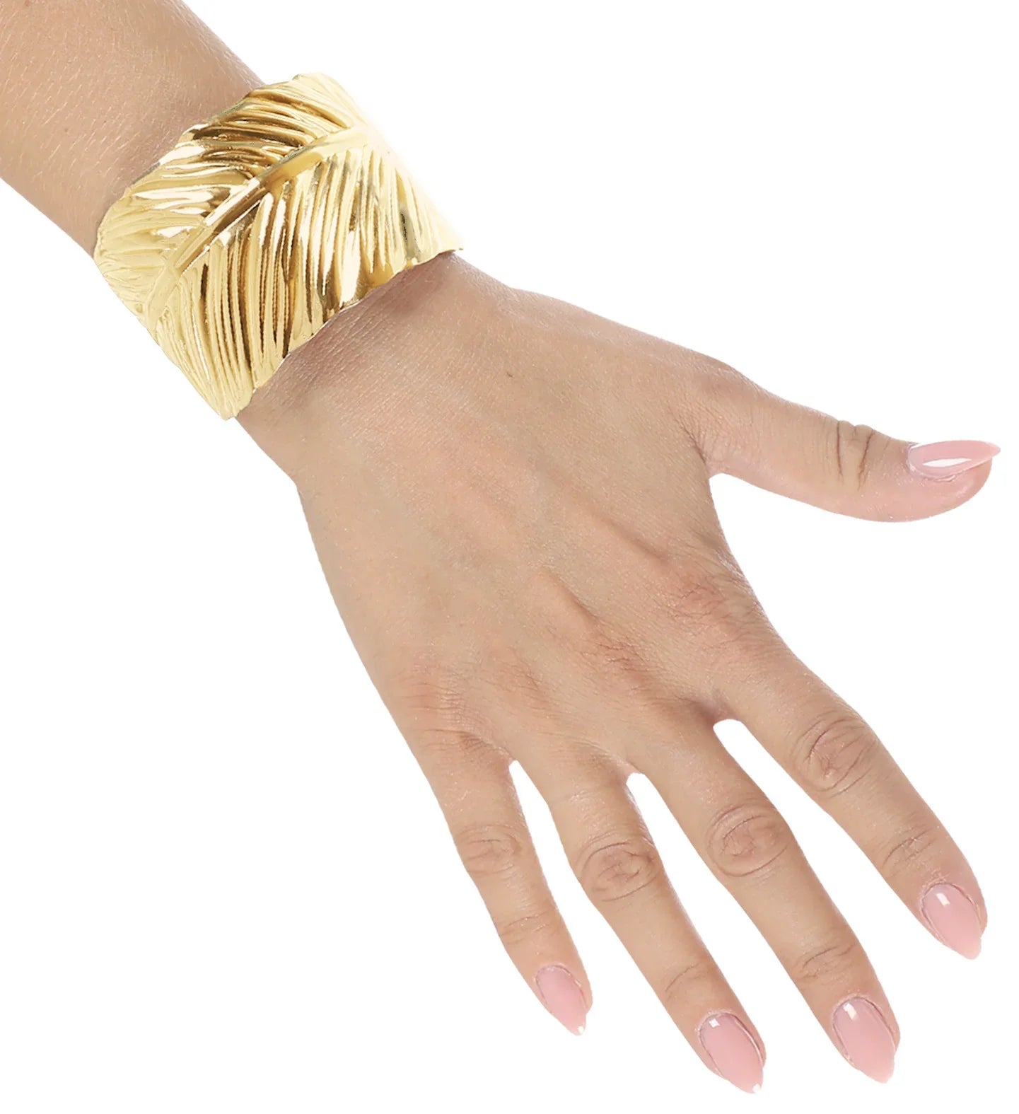 Brazalete Romano Dorado Metálico en Forma de Hoja Complementos Romanos y Griegos Widmann