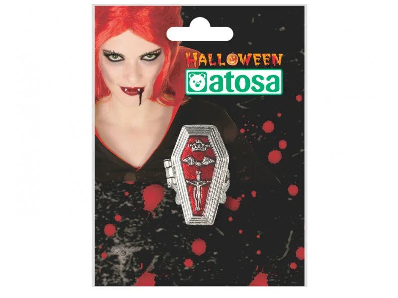 Anillo de Ataúd con Compartimento Secreto Complementos Halloween Atosa