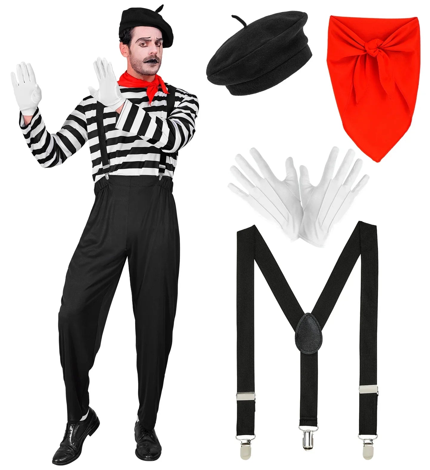 Disfraz de Mimo Clásico para Hombre Mimo Widmann