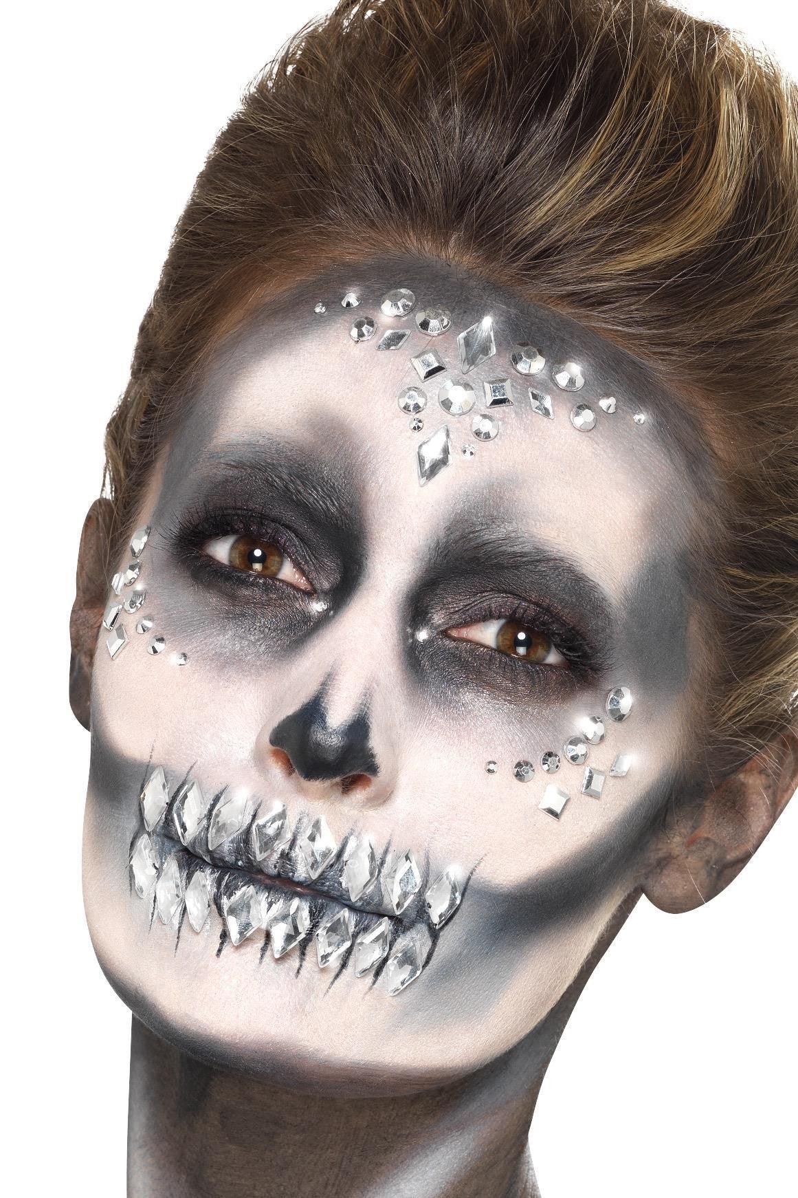 Joyas Faciales Plateadas con Distintas Formas Accesorios de Maquillaje Smiffys