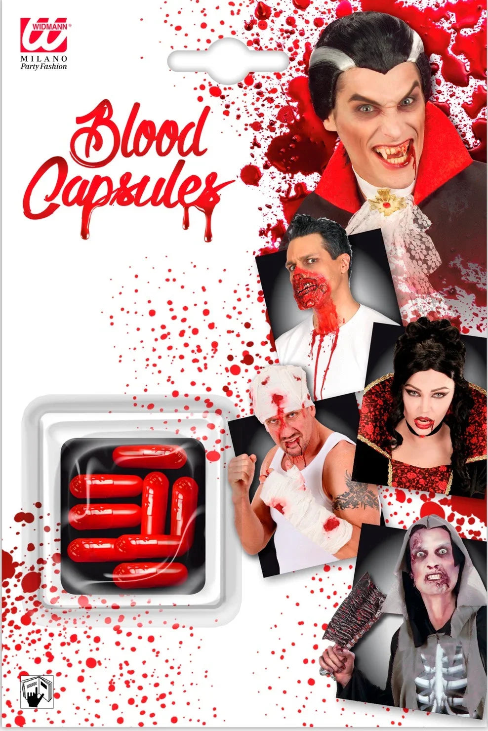 Cápsulas de Sangre Maquillaje Halloween Widmann
