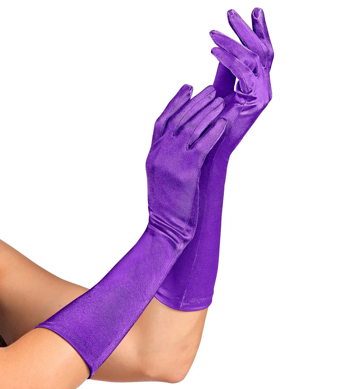 Guantes Morados Largos de Satén Guantes Widmann