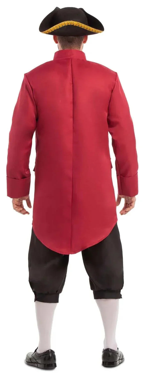 Disfraz de Colono Americano Rojo para Hombre Venecianos y de Época Viving