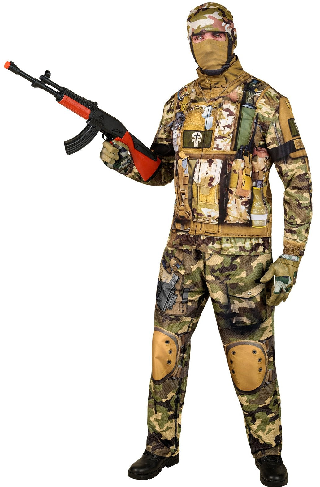 Disfraz de Soldado con Camuflaje Militar para Hombre Militares y Soldados Widmann