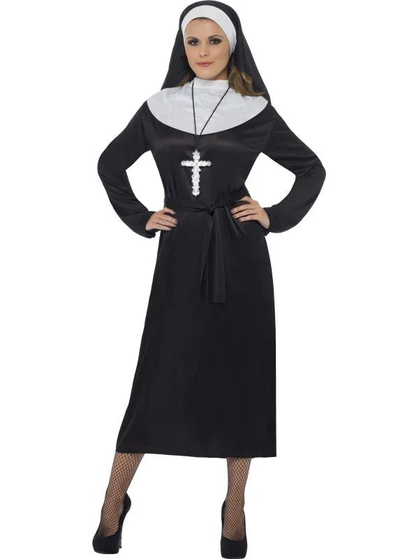 Disfraz de Monja con Cofia para Mujer Monjas Smiffys