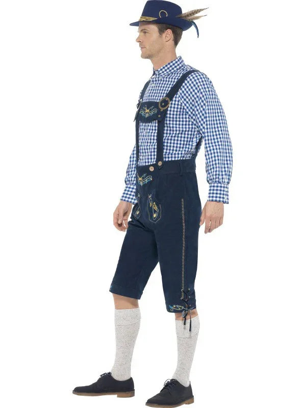Disfraz de Tirolés Premium en Azul Tiroleses Oktoberfest Smiffys